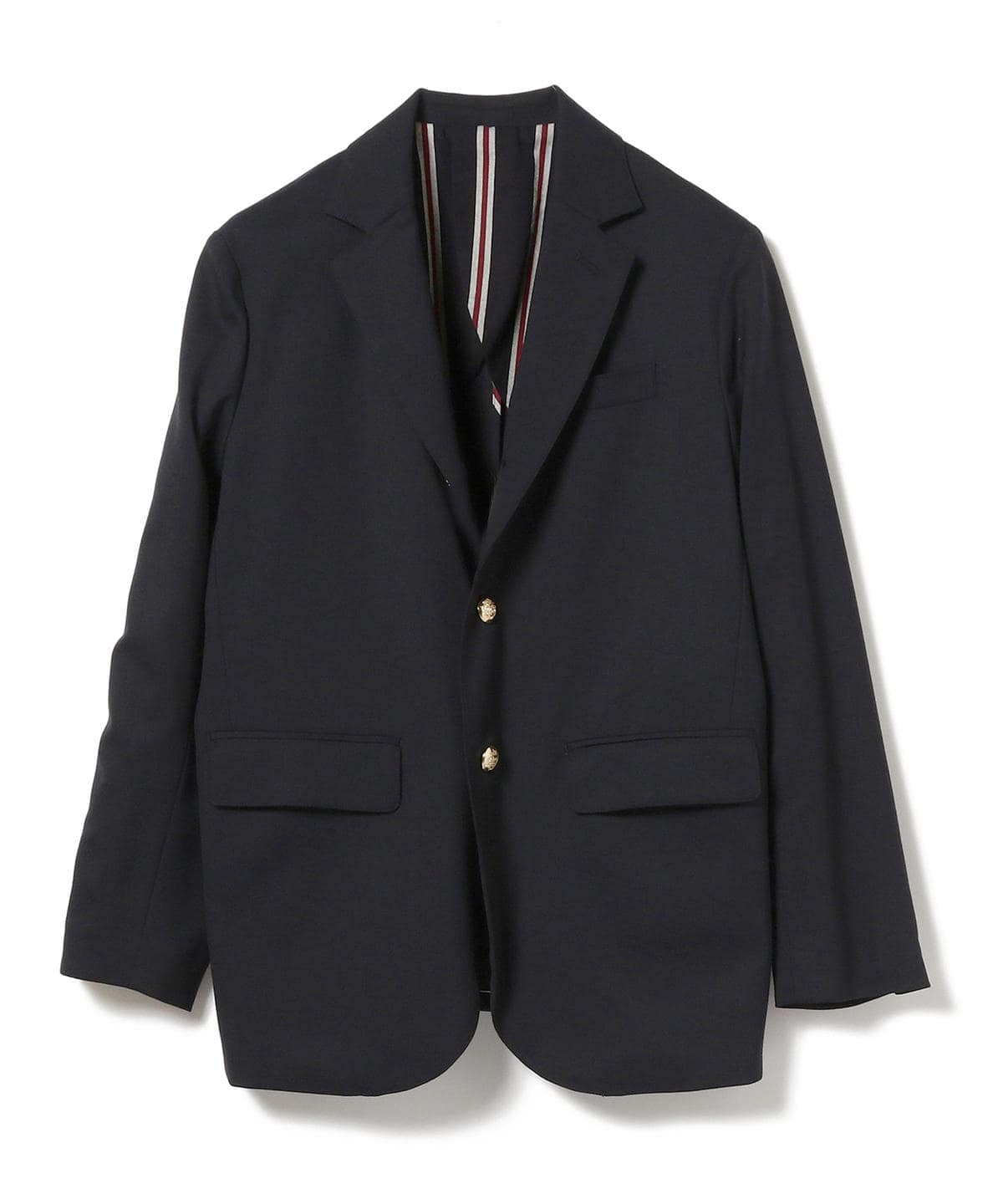 BEAMS BOY / ポリエステル ウール 3ボタン ブレザー / 0(XS) / NAVY