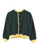 BEAMS BOY / 2トーン スウェット カーディガン