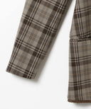 RBS / チェック ノーラペル ジャケット