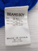 BEAMS BOY / 12ゲージ カシミヤ混 BB刺繍 ニット