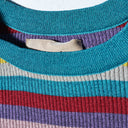 maturely / Rib Multi Lame Boder Knit