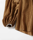 LEE MATHEWS / Tie-Neck Voluminous Blouse