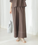 B:MING by BEAMS / オーガニックコットン 麻混 ワイドパンツ