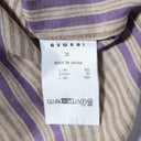 QUWAGI / ストライプ スタンドカラーシャツ