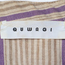 QUWAGI / ストライプ スタンドカラーシャツ