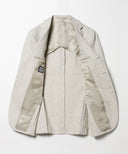 BEAMS F / リネン コットン グレンプレイド 3ボタン ジャケット