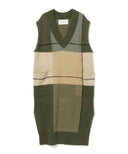 ADAWAS × Demi-Luxe BEAMS / 別注 ビックチェック ニット ワンピース