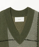ADAWAS × Demi-Luxe BEAMS / 別注 ビックチェック ニット ワンピース
