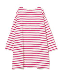 BEAMS BOY / オーバーサイズ ボートネック ボーダー カットソー
