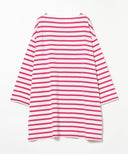 BEAMS BOY / オーバーサイズ ボートネック ボーダー カットソー