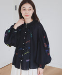 BEAMS BOY / サイン ギャザー スモック