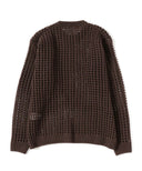 AURALEE / WOOL FELT YARN MESH KNIT PULLOVER