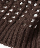 AURALEE / WOOL FELT YARN MESH KNIT PULLOVER