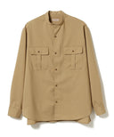 BEAMS LIGHTS / SOLOTEX(R)バンドカラー サファリシャツ