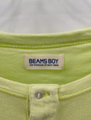 BEAMS BOY / ミリタリー リブ ヘンリーネック ロングスリーブ