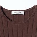 Demi-Luxe BEAMS / ワイドリブ 5分袖ニット