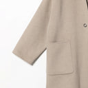 Demi-Luxe BEAMS / ロング丈 クルーネック リバーコート