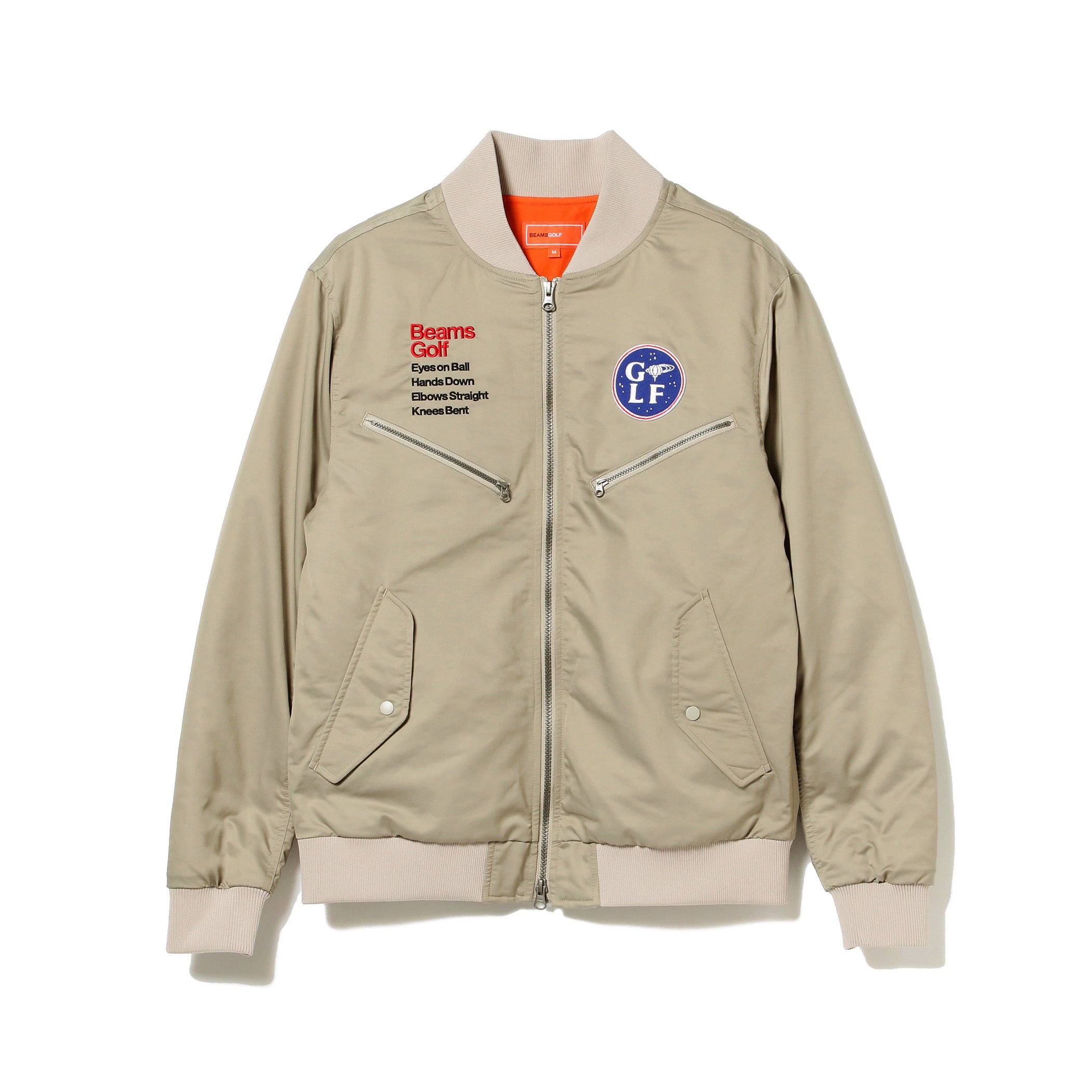 GOLF ORANGE / 中綿 フライト ジャケット / L / BEIGE – BEAMS digroo