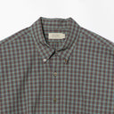 SEDAN / Poplin Plaid Big Button Down Shirt
