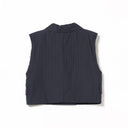 Ray BEAMS / ストライプ クロップド ジレ