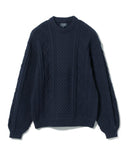 BEAMS / ケーブル編み クルーネックニット